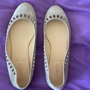 J Crew suede flats EUC